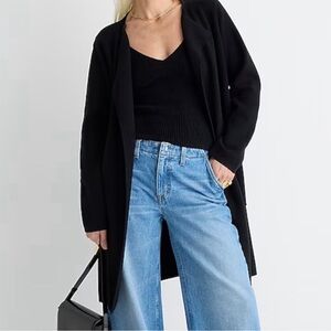 J crew juliette sweater cardigan black M